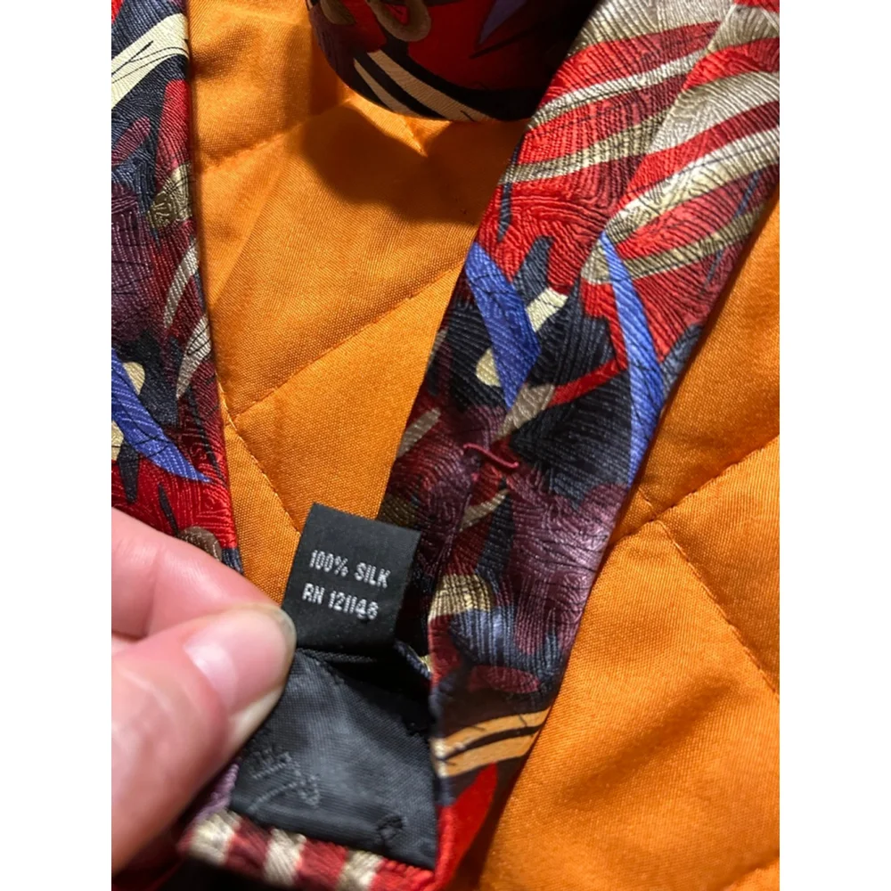 J. Garcia Men’s Zoot Collection Fifty-Four 100% Silk Red Blue